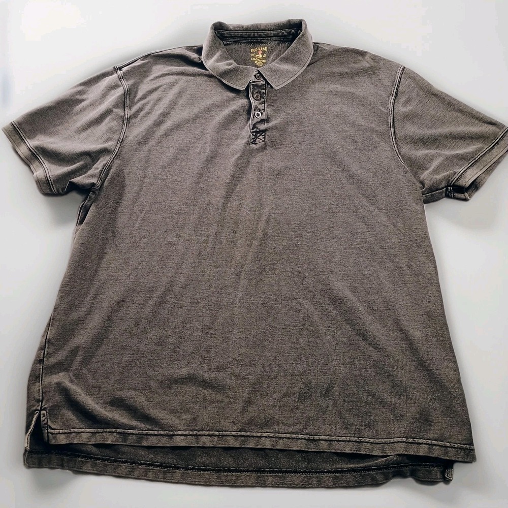 Red Head Polo Shirt Mens 3XL Gray Charcoal Wash Knit Short Sleeve Casual Top